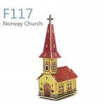 Biserica Norvegiana Puzzle 3D din lemn